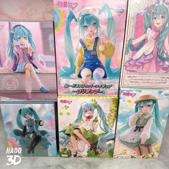 Hatsune Miku Noodle Stopper Figures Bundle Lollipop Rapunzel Clover Fashion Love - Picture 2 of 5